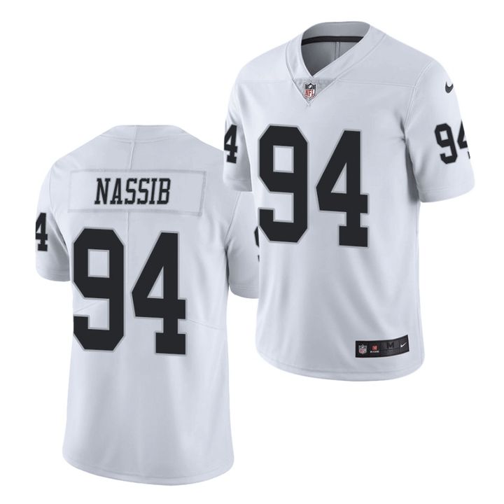 Men Oakland Raiders #94 Carl Nassib Nike White Limited NFL Jersey